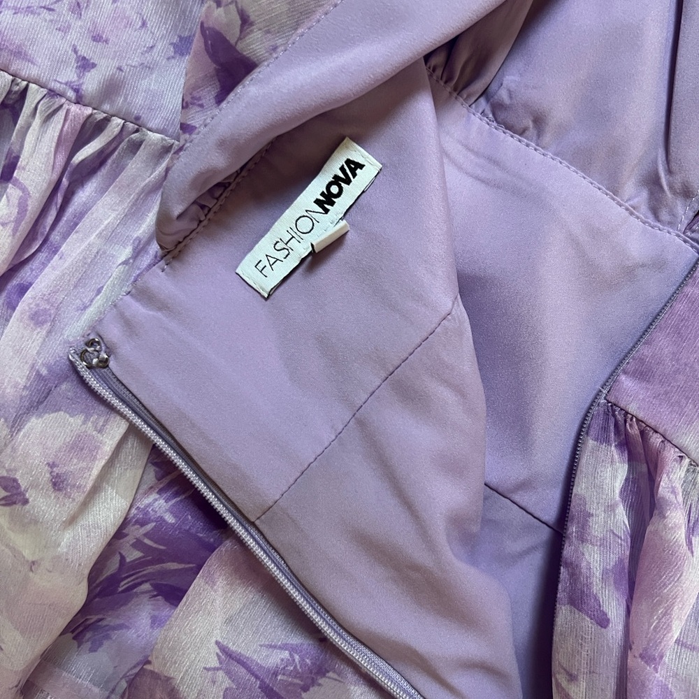 Fashion Nova Lilac Backless Dress Size X - Picture 11 of 13